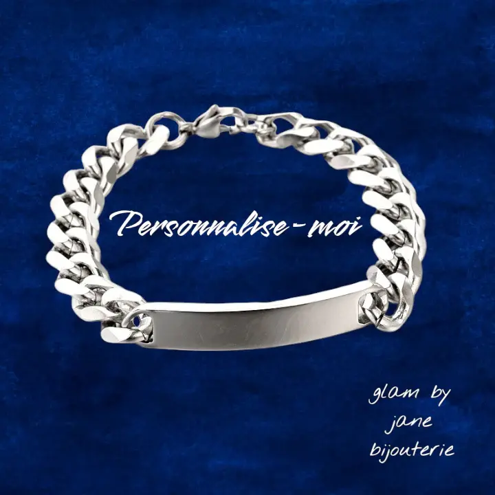 Bracelet acier inoxydable homme gourmette grains de caf s 1