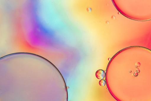 Drops water multicoloured surface